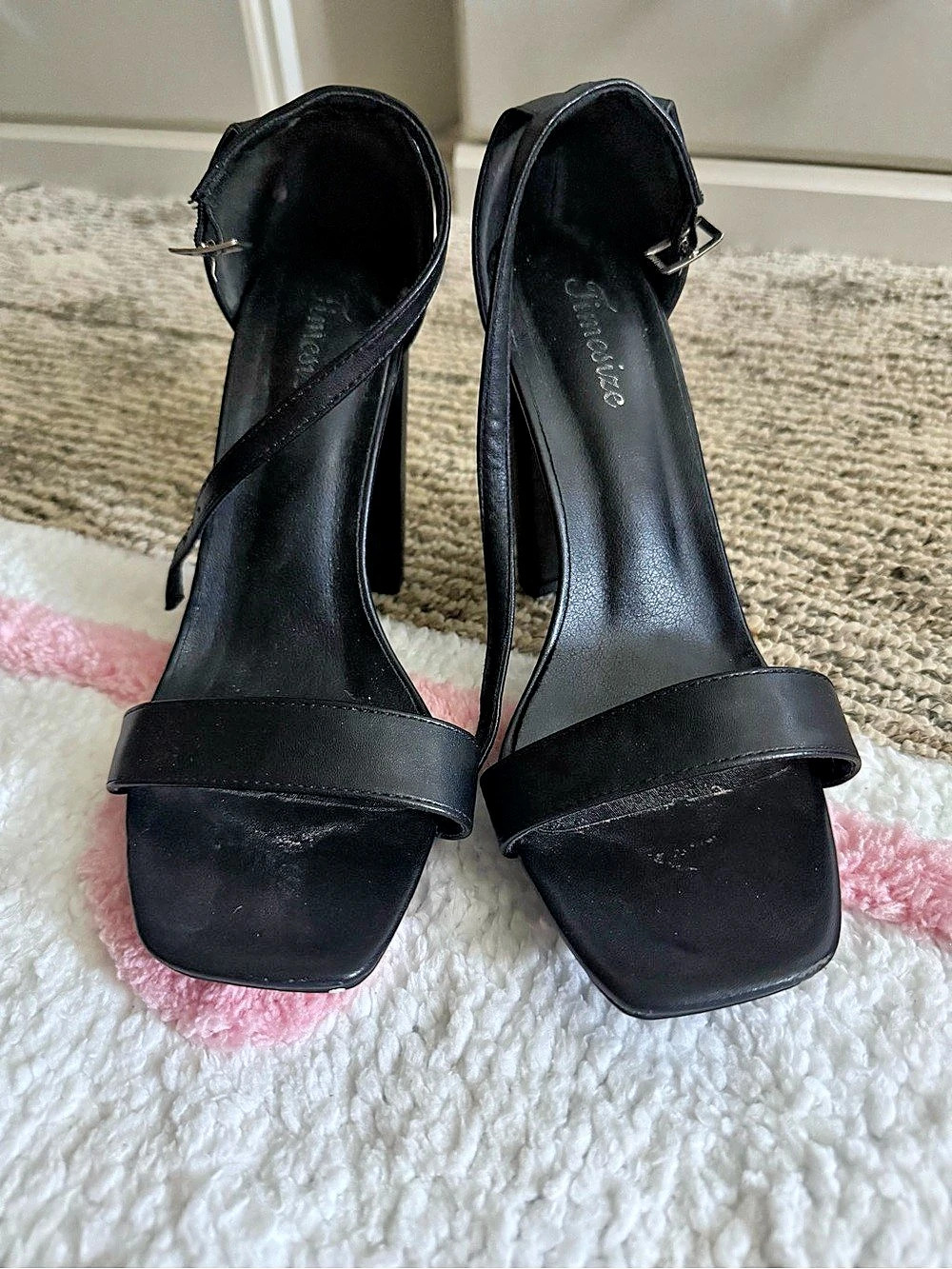Chinese Laundry Black Strappy Heels